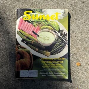 Vintage May 1982 Sunset Magazine Western Living Vegetable‎ Harvest Recipes Ads